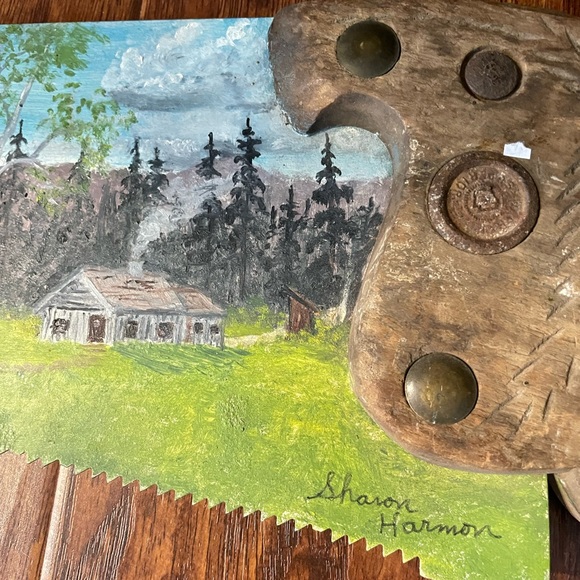 Painting on vintage Saw - Picture 5 of 14